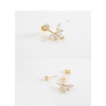 Rose Gold Marquise Flare Crystal Ear Jackets